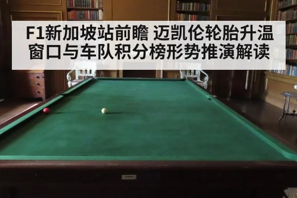 F1新加坡站前瞻 迈凯伦轮胎升温窗口与车队积分榜形势推演解读